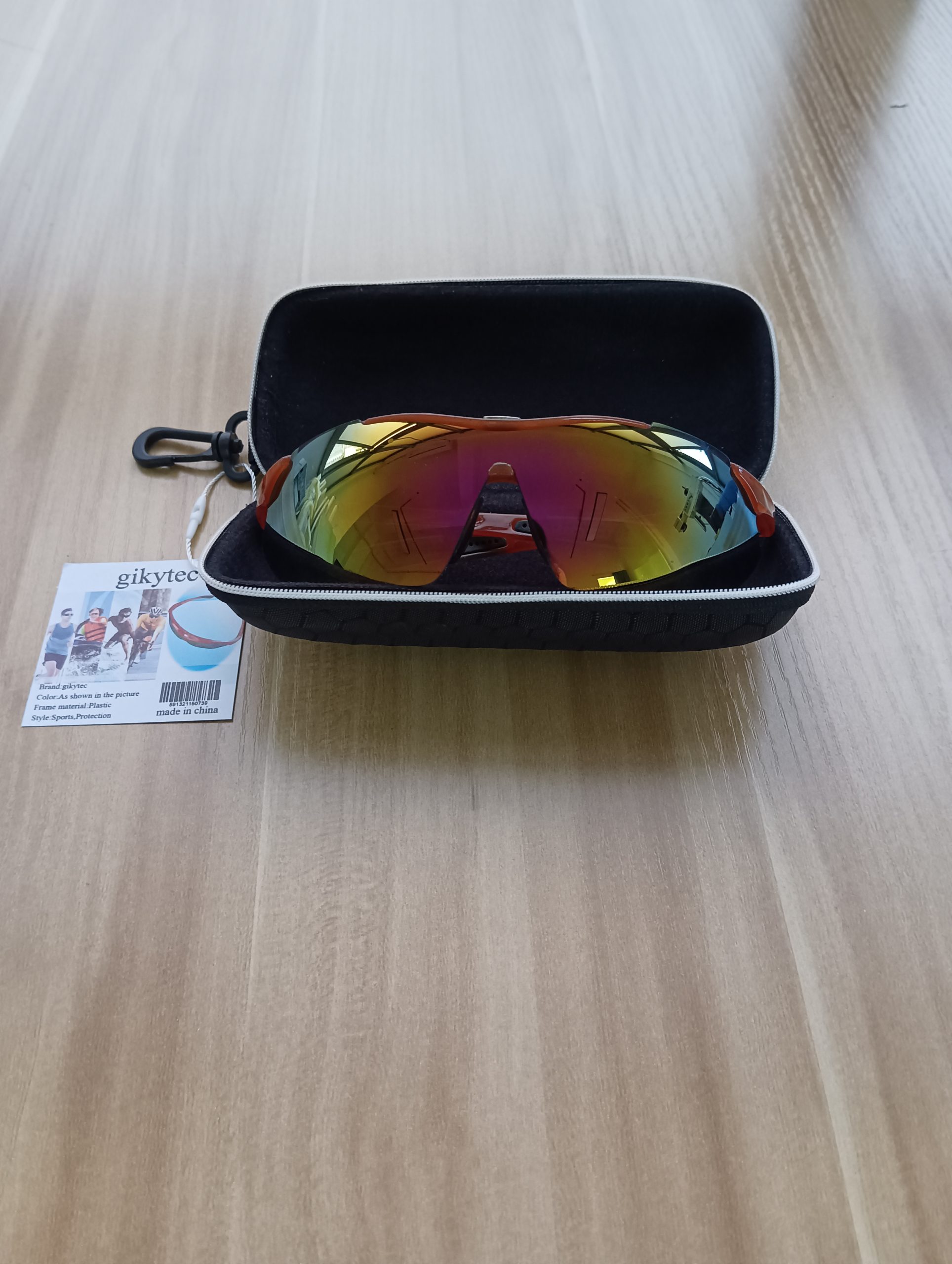 gikytec Sport Goggles Anti Fog Shock Collision Wearable Glasses
